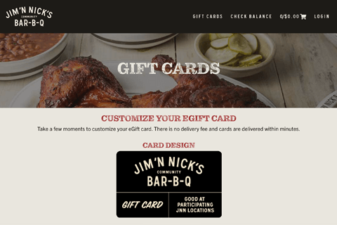 Gift Cards - Jim 'N Nick's BBQ Restaurant